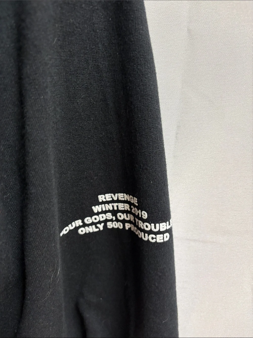 Revenge Our Gods Our Troubles Special Edition Hoodie Black 500 Produced